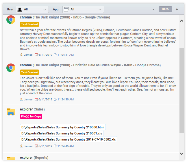 Clipboard Records dashboard